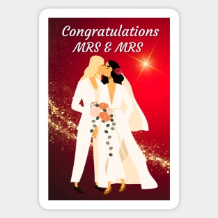 Congratulations Mrs & Mrs Sticker